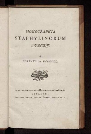 Monographia Staphylinorum Sueciae