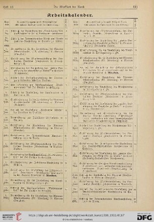 Arbeitskalender