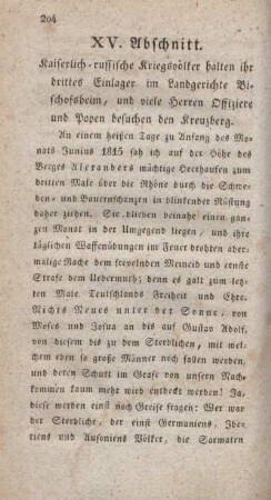 XV. Abschnitt.