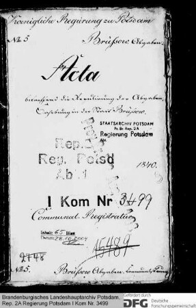 Regulierung der Abgabenerhebung in Brüssow