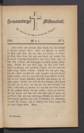1881. Mai. N° 5