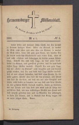 1881. Mai. N° 5