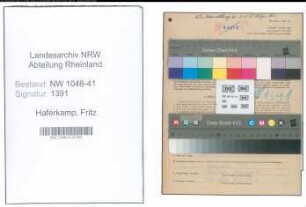 Entnazifizierung Fritz Haferkamp , geb. 24.10.1910 (Polizist)