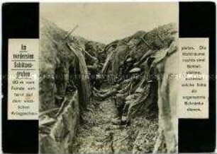Deutsche Soldaten im Schützengraben an der Westfront