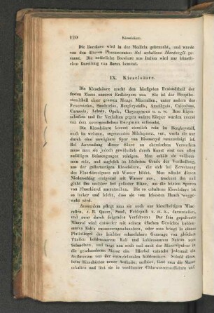 IX. Kieselsäure.