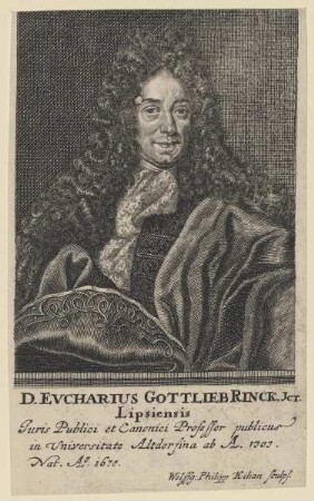 Bildnis des Evcharius Gottlieb Rinck
