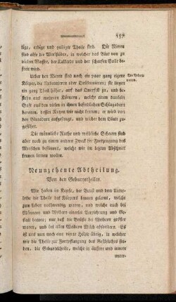 Neunzehente Abtheilung. Von den Geburtstheilen.