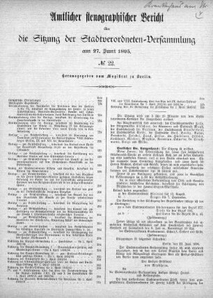 No. 22, 27. Juni 1895