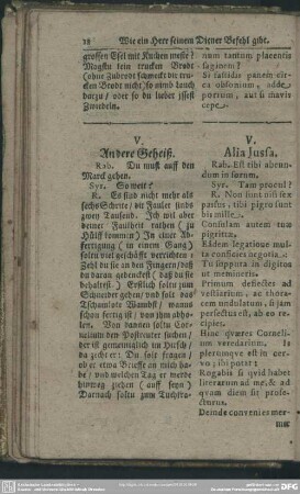 V. Andere Geheiß