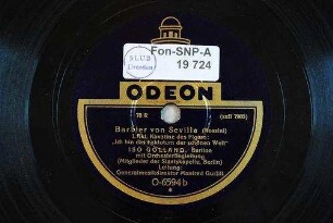 Barbier von Sevilla : 1. Akt, Kavatine des Figaro: "Ich bin das Faktotum der schönen Welt" / (Rossini)