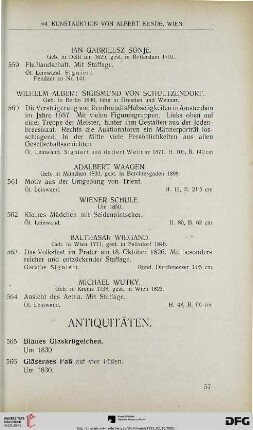 Antiquitäten (Nr. 565-628)