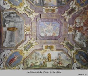 Allegorie der Zeit mit Jahreszeiten und Tageszeiten, Genreszenen und Landschaftsdarstellungen : Deckenfresken der Sala Terrena