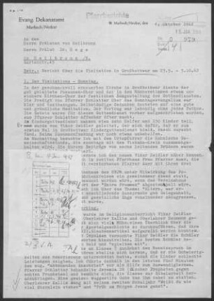 Großbottwar mit Hof und Lembach: Visitationsbericht mit Pfarrbericht 1962
