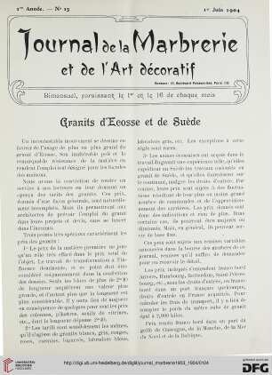 1: Granits d'Ecosse et de Suède