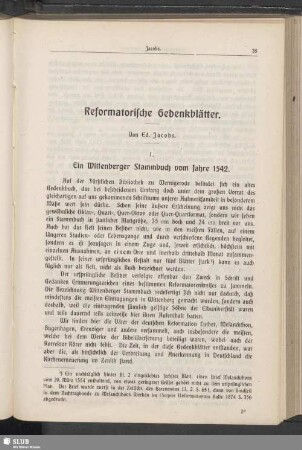 Reformatorische Gedenkblätter