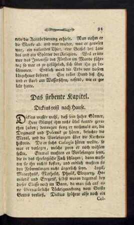 Das siebente Kapitel. Dickius reist nach Hause.