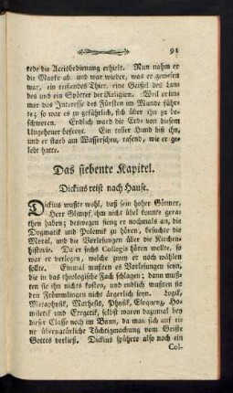 Das siebente Kapitel. Dickius reist nach Hause.