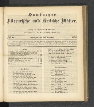 No. 86. 26. Oktober 1853