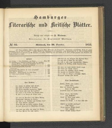 No. 86. 26. Oktober 1853