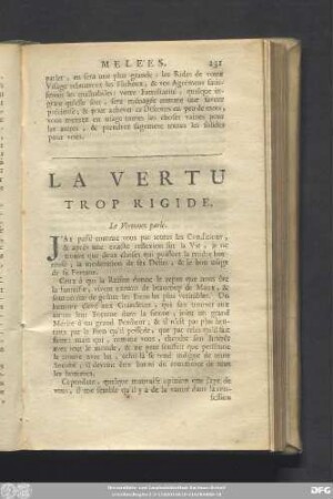 La Vertu Trop Rigide.