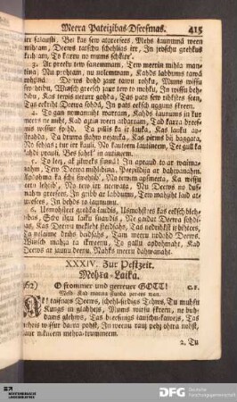 XXXIV. Zur Pestzeit.