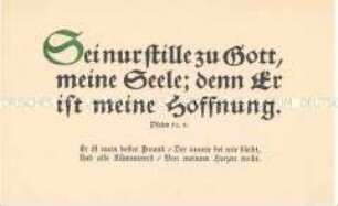Postkarte mit Psalmen-Spruch