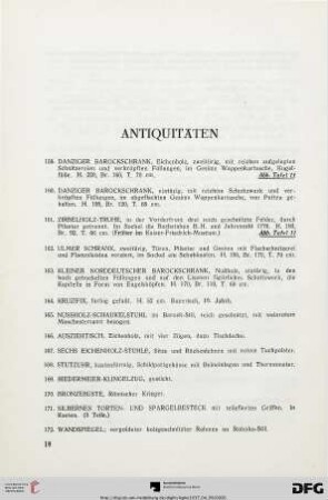 Antiquitäten (Nr. 159-219)
