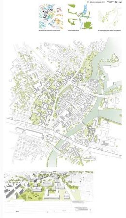 Spandau bei Berlin Schinkelwettbewerb 2014: Lageplan, Vogelsperspektive