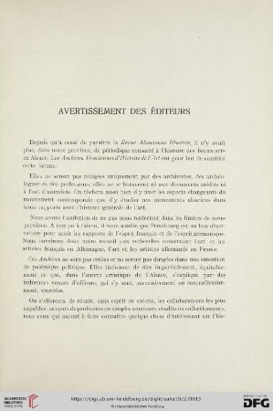Avertissement des éditeurs