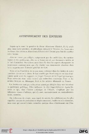 Avertissement des éditeurs