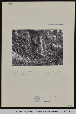 Becken mit Orpheus unter den Tieren