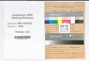 Entnazifizierung Carl Thomas, geb. 25.05.1895 (Arzt)