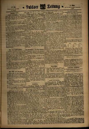 Zweite Ausgabe vom Mittwoch, den 12. Juli 1911.
