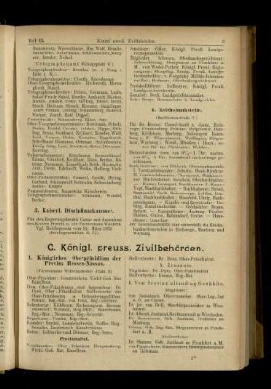 Königl. preuss. Zivilbehörden