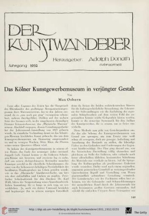 13/14: Das Kölner Kunstgewerbemuseum in verjüngter Gestalt