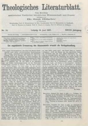 281-282 [Rezension] Pott, August, Der Text des Neuen Testamentes nach seiner geschichtlichen Entwickelung