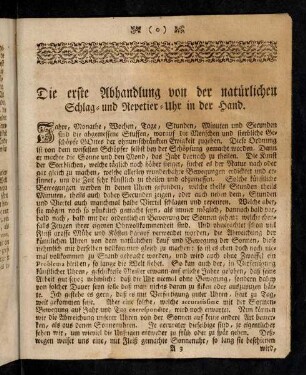 A3r-B4v, Die erste Abhandlung von der natuerlichen Schlag- ...