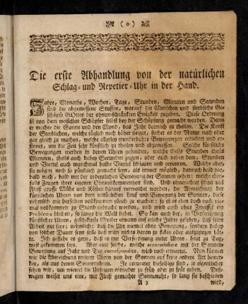 A3r-B4v, Die erste Abhandlung von der natuerlichen Schlag- ...