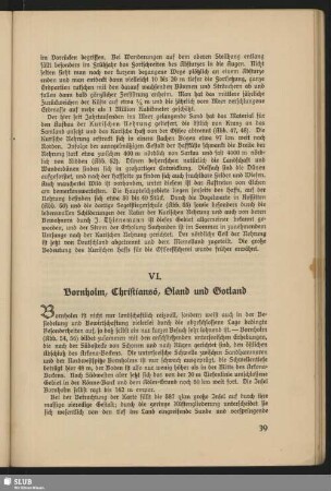 VI. Bornholm, Christiansö, Öland und Gotland