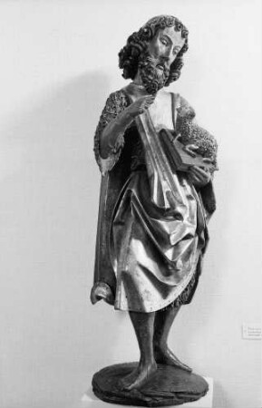 Freiburg: Augustinermuseum, Johannes der Täufer, Herkunft unbekannt, Lindenholz, Oberrhein