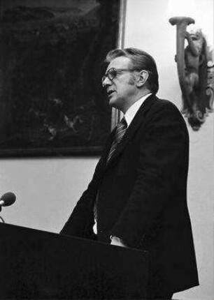 Freiburg: Kaufhaussaal, Ansprache, Rektor der Universität, Prof. Helmut Engler