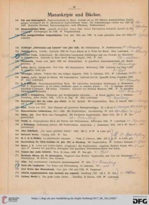 Manuskripte und Bücher (Nr. 747-834)