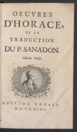 Oeuvres D'Horace,
