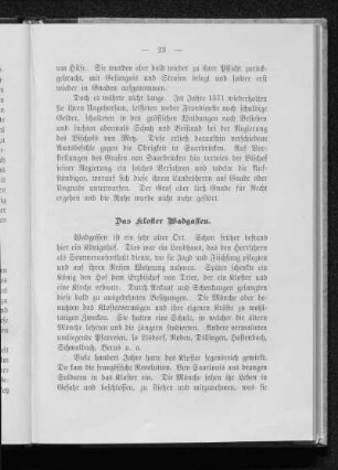 Das Kloster Wadgassen.