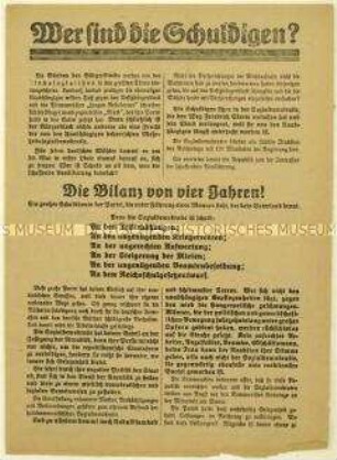 Aufruf der Alten Sozialdemokratischen Partei Deutschlands zur Reichstagswahl 1928