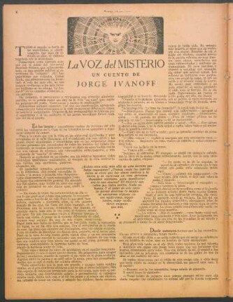 La voz del misterio : Un cuento de Jorge Ivanoff