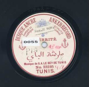 Titel A: [Arabisch], "Marsch des Bey" Titel B: [Arabisch], " Hymmne an den Bey"
