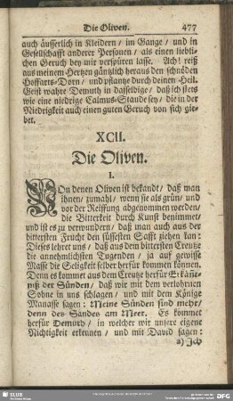 XCII. Die Oliven
