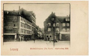 Leipzig: Windmühlengasse (Am Kauz) abgebrochen 1888 [Alt-Leipzig]