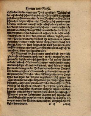 Warnung vnnd Bericht, warumb die Herren von Guisa den jetzigen Krieg in Franckreich angefangen